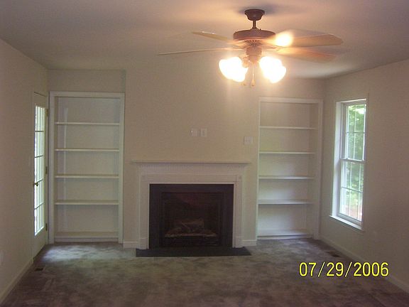 Custom built-ins, gas fireplace