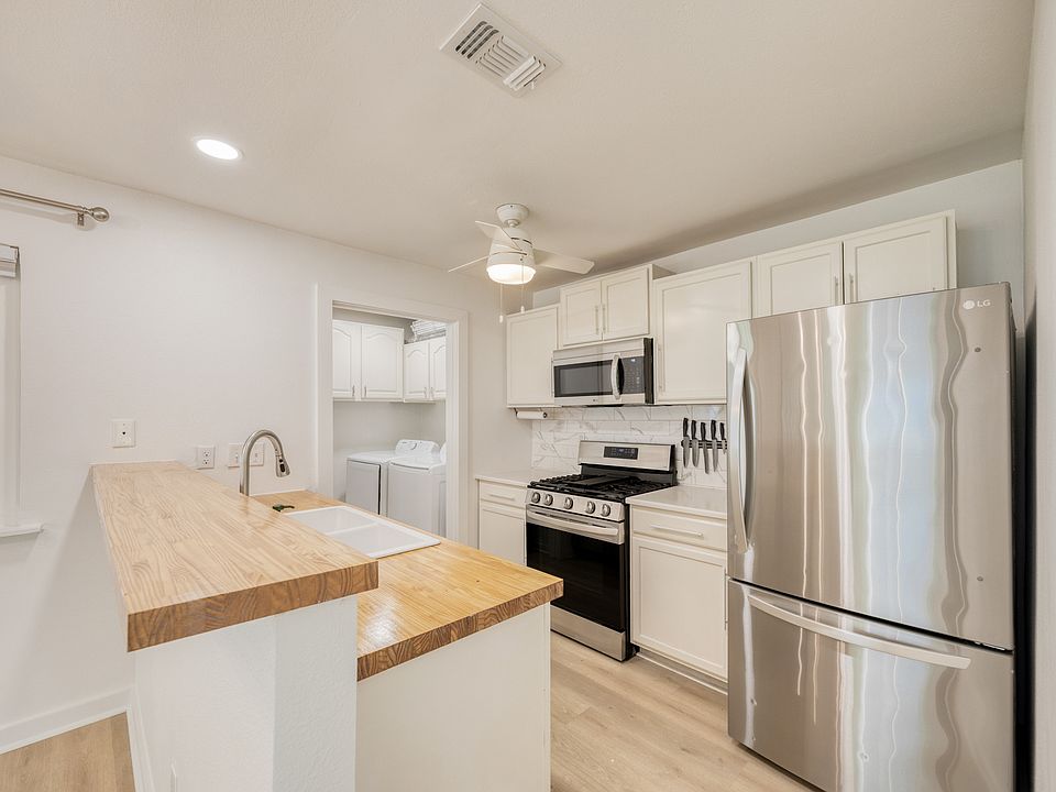 Kitchen with gas stove