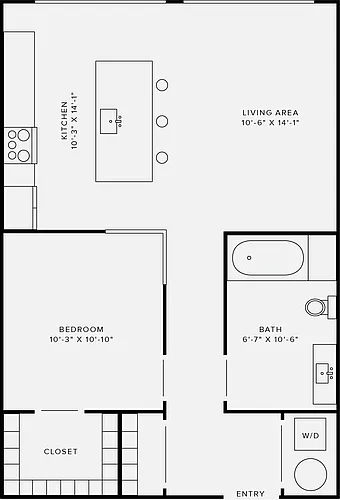 Floor plan 1B Style D