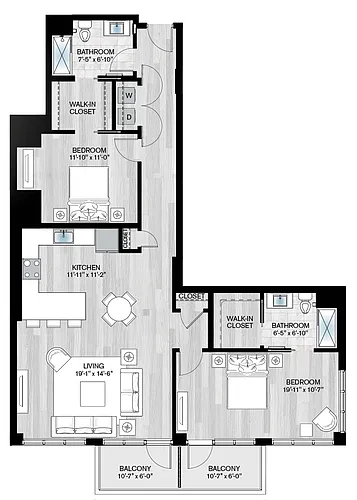 Floor plan DeSoto-2B2B-S