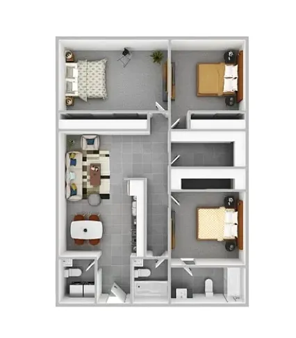 Floor plan 3br 2 and half bath
