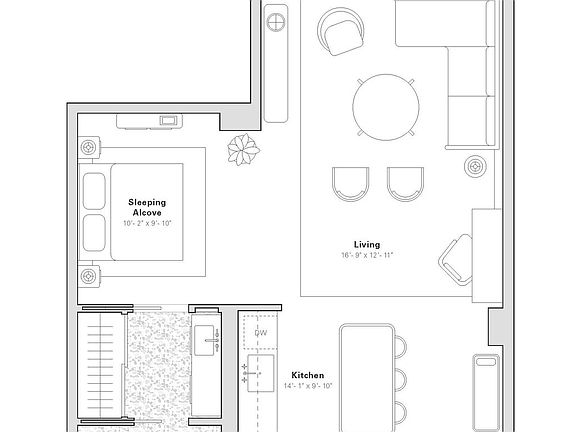 2nd image of 547 W 47th St Room 605