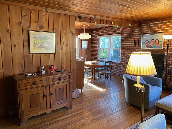 View from living room into dining room.