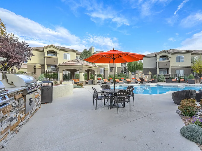 Pool and outdoor grills