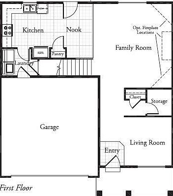 This home has an extended kitchen