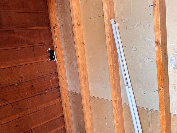 Storage closet off back patio