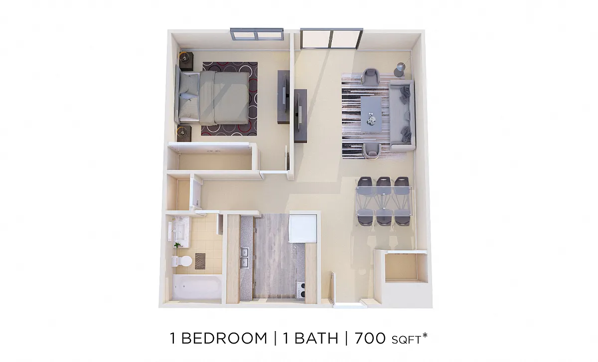 Floor plan One Bedroom