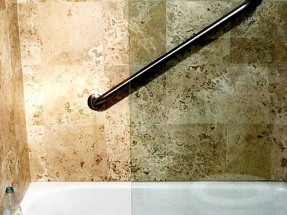 Travertine Tile Shower/bath