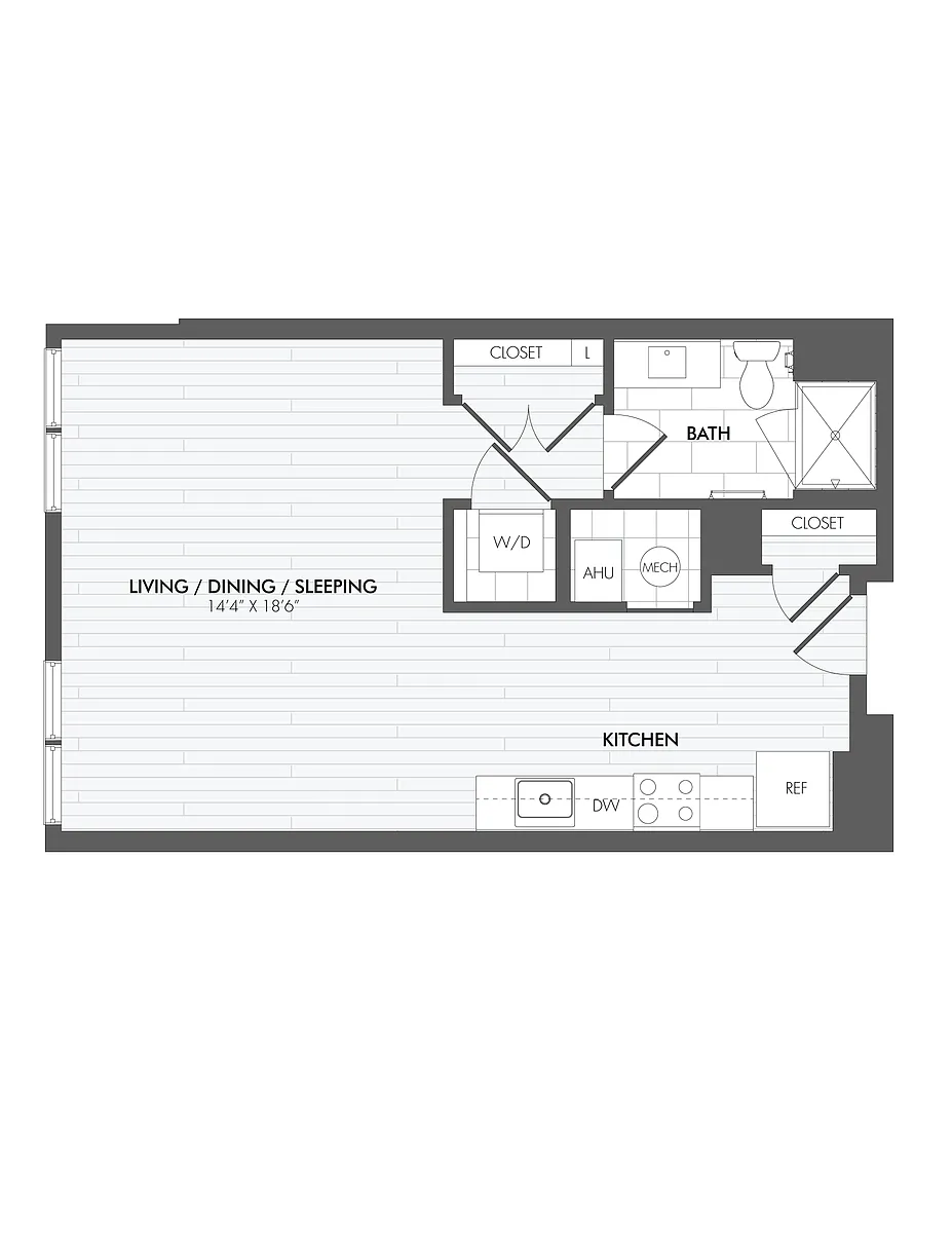 Floor plan Studio-D1