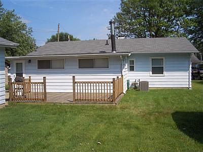 back yard with deck