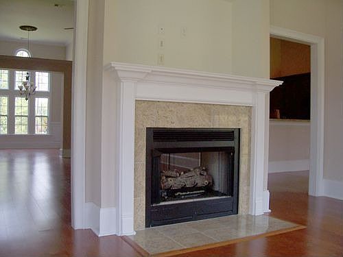 Unique two-sided fireplace in Carolina room and Living Room