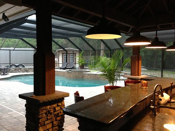 View of Pool-Outdoor Kitchen
