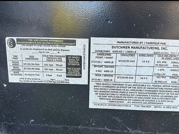 Camper specs