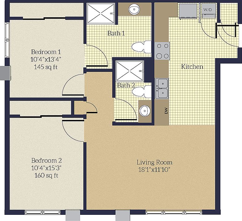 1B Floor Plan