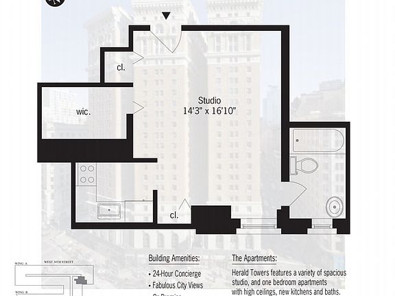 2nd image of 50 W 34th St APT 7A13