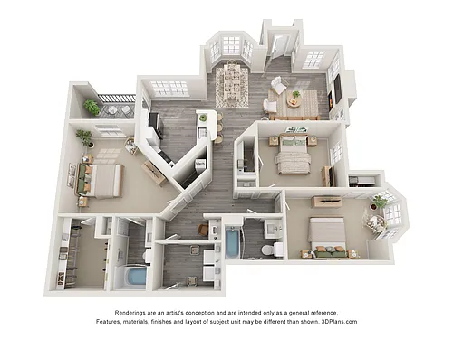 Floor plan The Pond Cypress Lower with Attached Garage