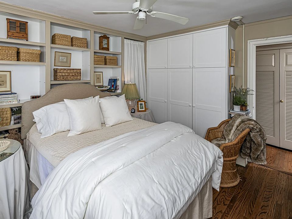 Bedroom with built-ins for extra storage space. Inspiration pic as bedroom currently unfurnished.