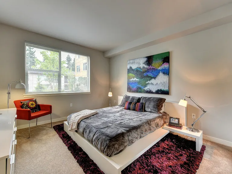 Bedroom with Large Window