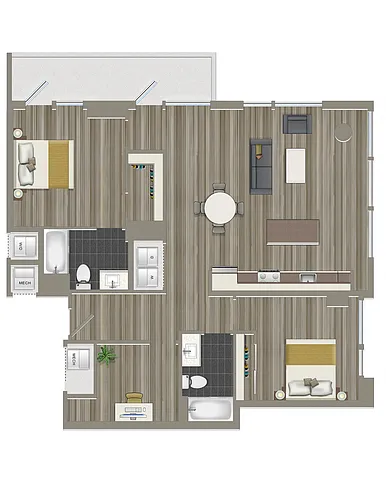 Floor plan 2-Den C