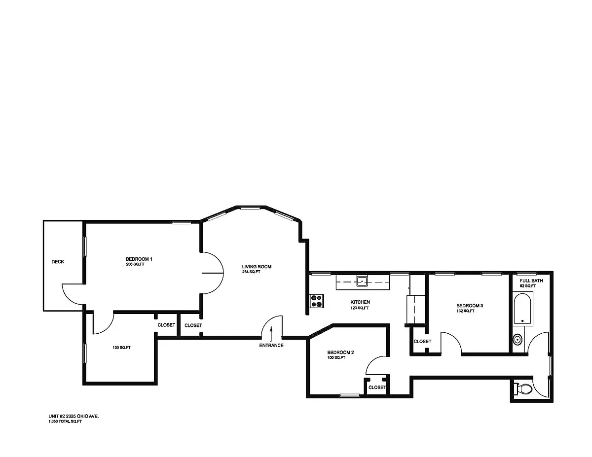 2325 Ohio Ave. #2 Floor Plan - 2325 Ohio Ave #2
