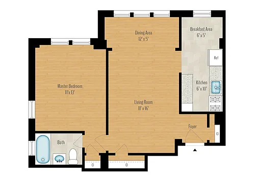 Floor plan 1 Bedroom