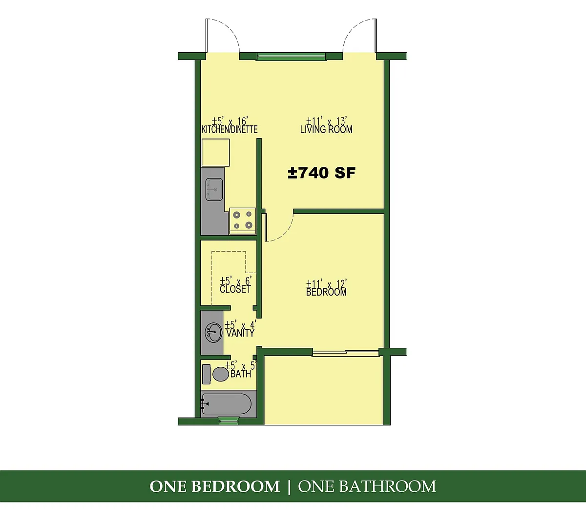 Floor plan One bedroom