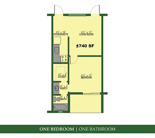 Floor plan One bedroom