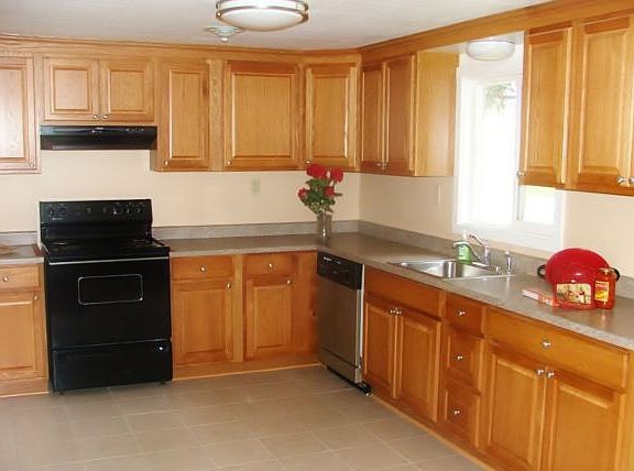 new cabinets and tiled floor