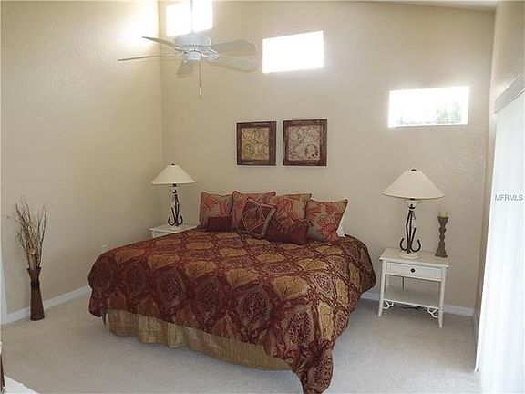 Master bedroom with vaulted ceilings