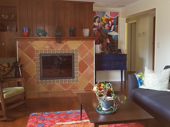 Mexican stone fireplace