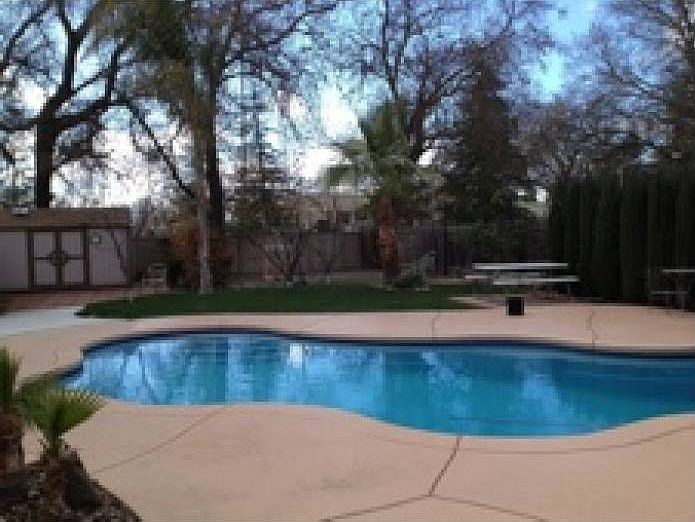 Pool in the backyard
