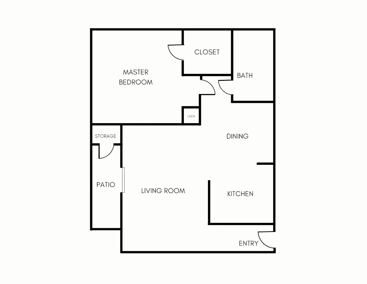 Floor plan 1X1-D