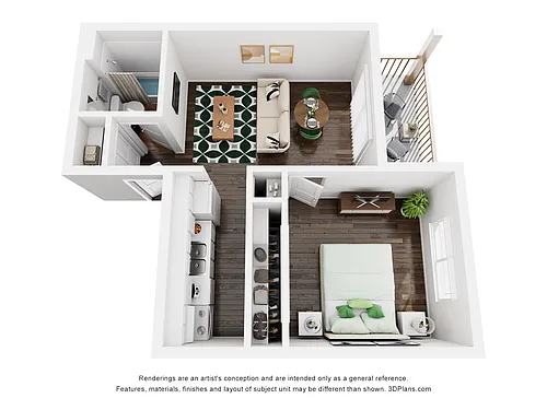 Floor plan 1 Bedroom