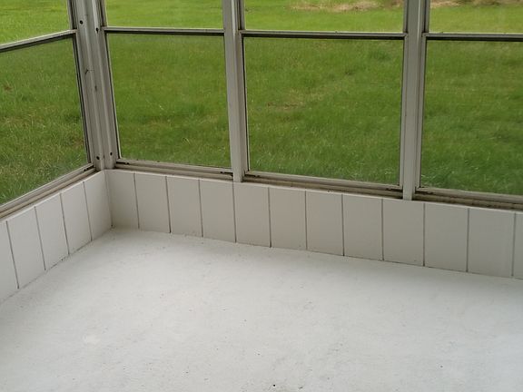 porch overlooks yard