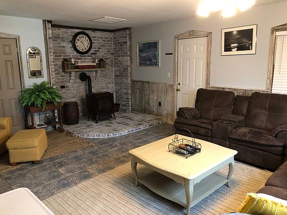 Family room and pellet stove