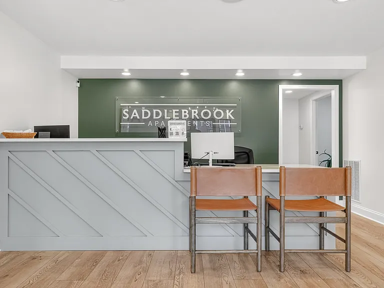 Inviting modern leasing office for residents and prospects.