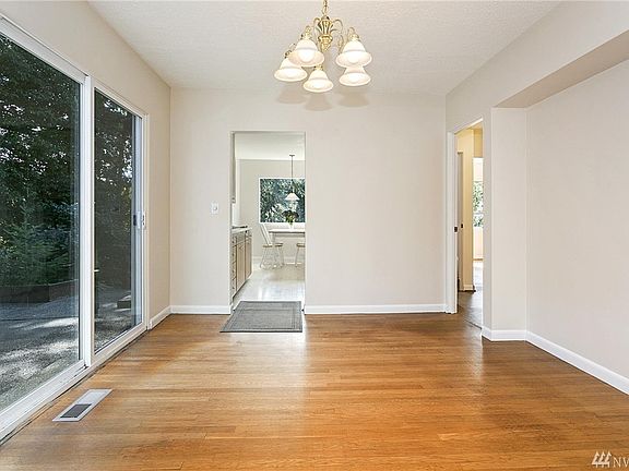 Dining room with slider out to private patio and entertaining area.
