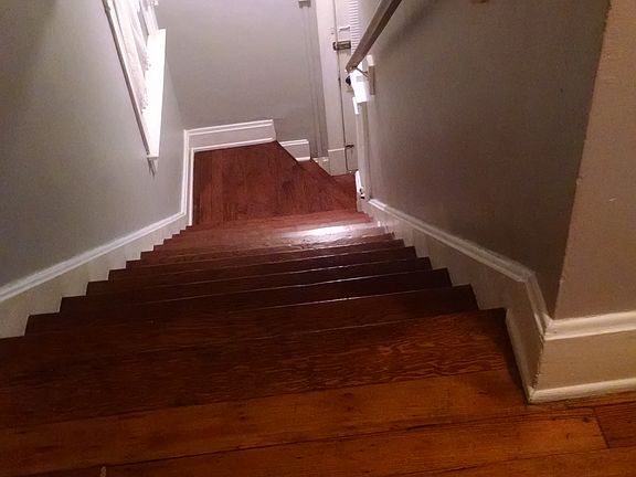 Looking down to entrance