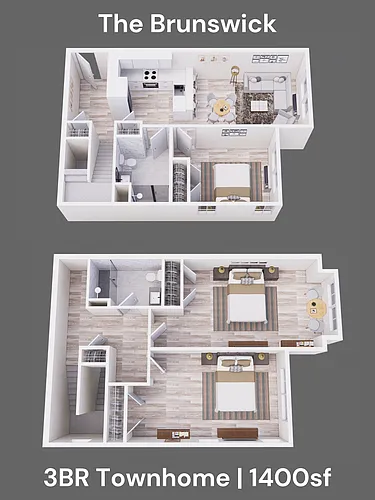 Floor plan The Elmwood - The Brunswick 2 Story Townhome