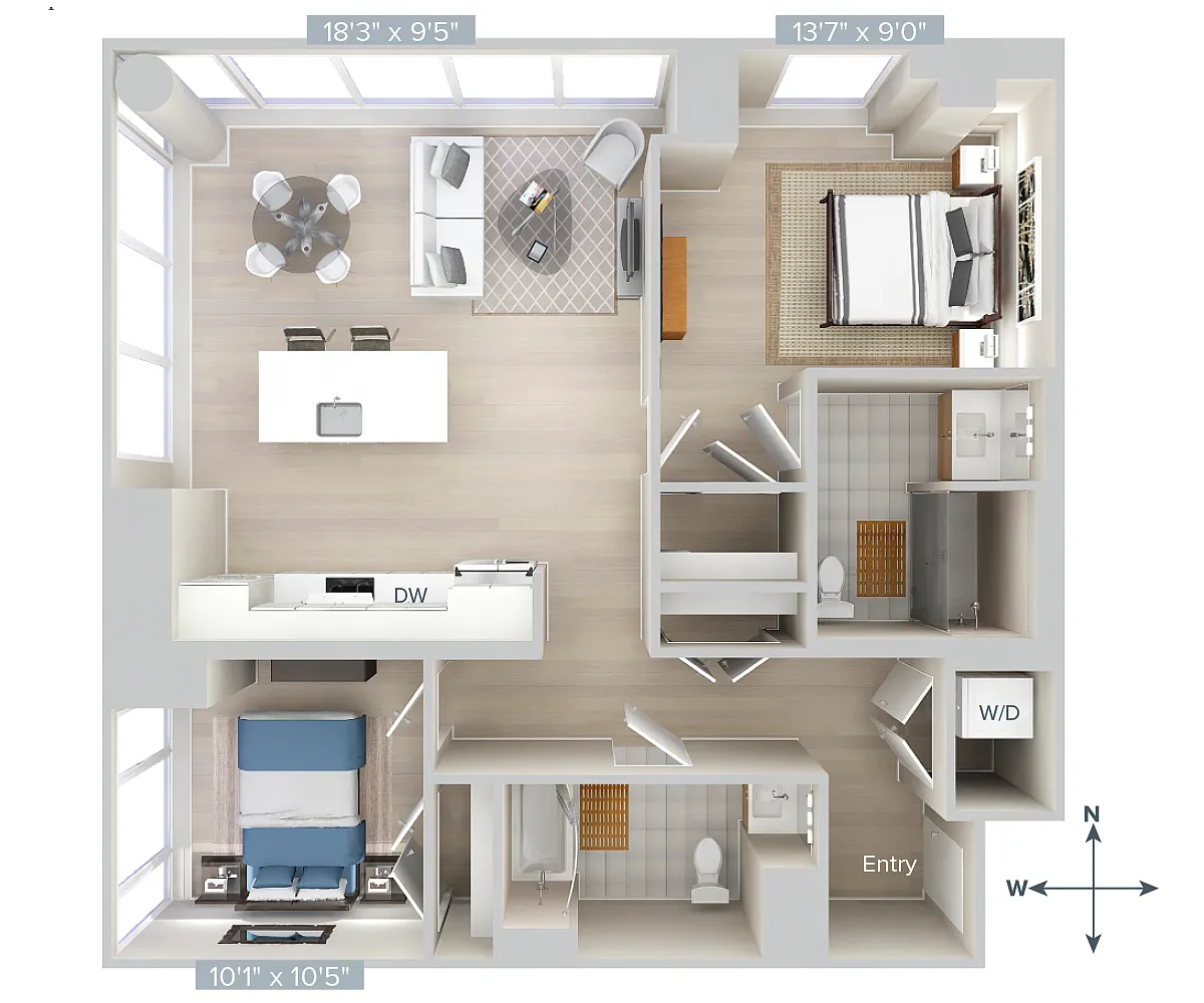 Floor plan B2-1064-HC-Sig