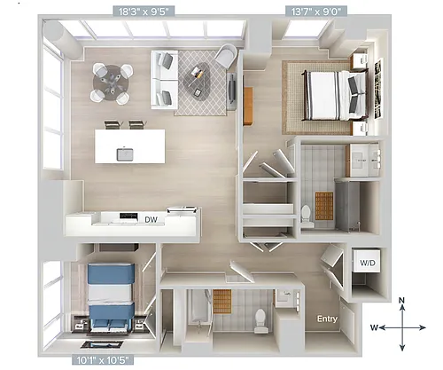 Floor plan B2-1064-HC-Sig