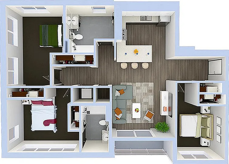 C2b-3D floorplan C2b-3D floorplan