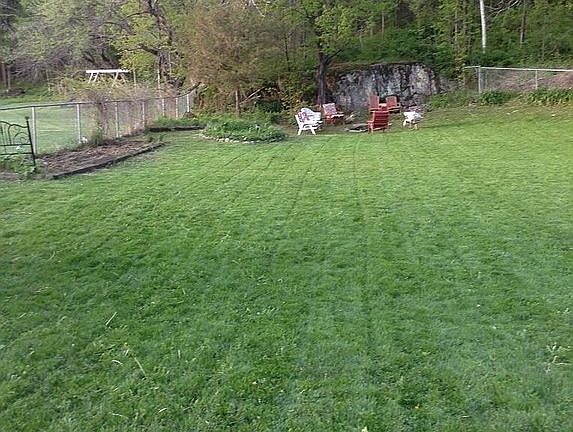 Fenced backyard