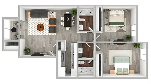 Floor plan Two Bedroom