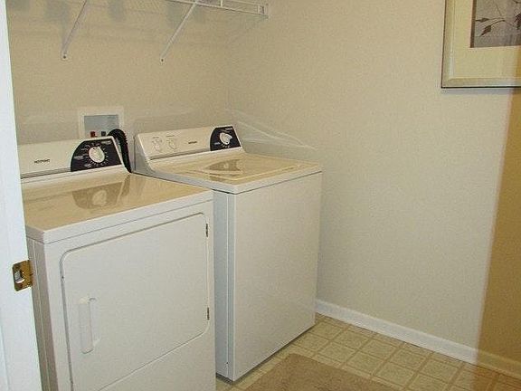 In unit laundry. Washer and dryer are provided!