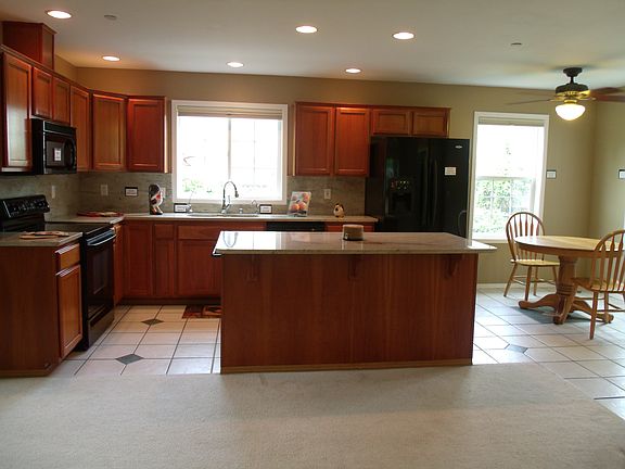 Spacious kitchen with island