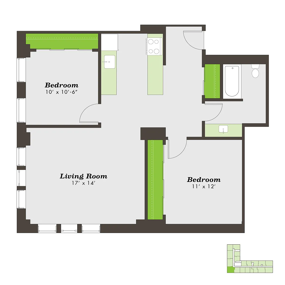 Floor plan suthm-2bE