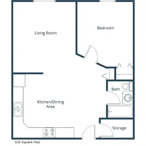Floor plan One Bedroom 11A