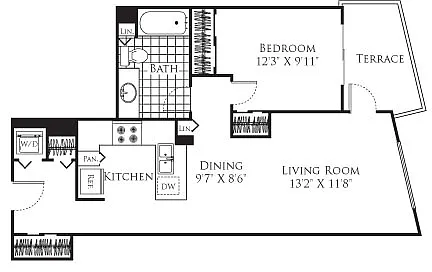 Floor plan 1 Bedroom FP 19