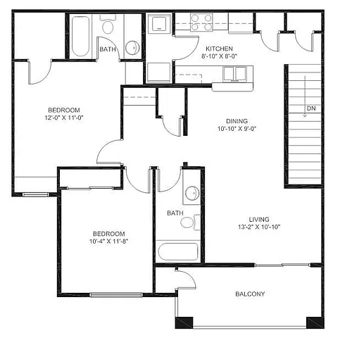 Floor plan 2 Bedroom